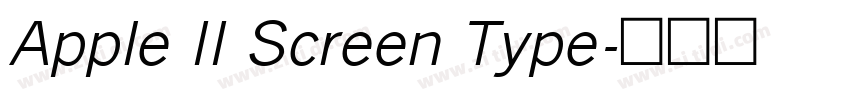Apple II Screen Type字体转换